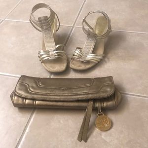 Stuart Weitzman Gold Clutch